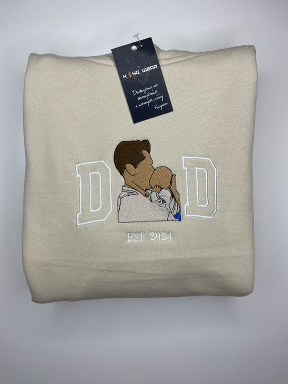 Personalizowana Bluza Haftowana – Dad z Twoim Zdjęciem