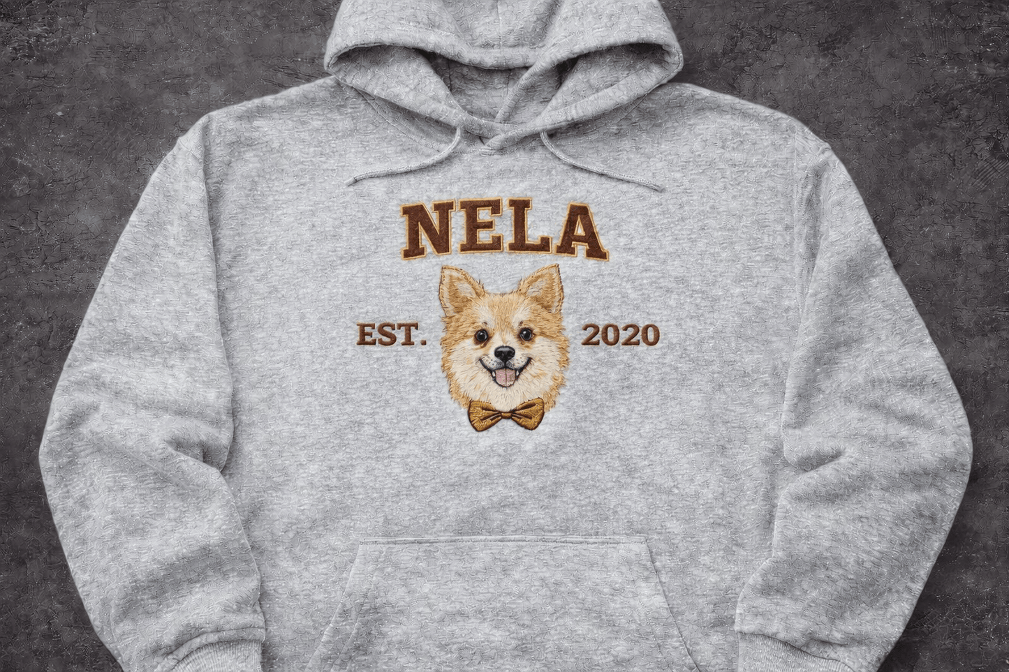 Bluza uniwersytecka z haftem pupila – personalizowana ze zdjęcia