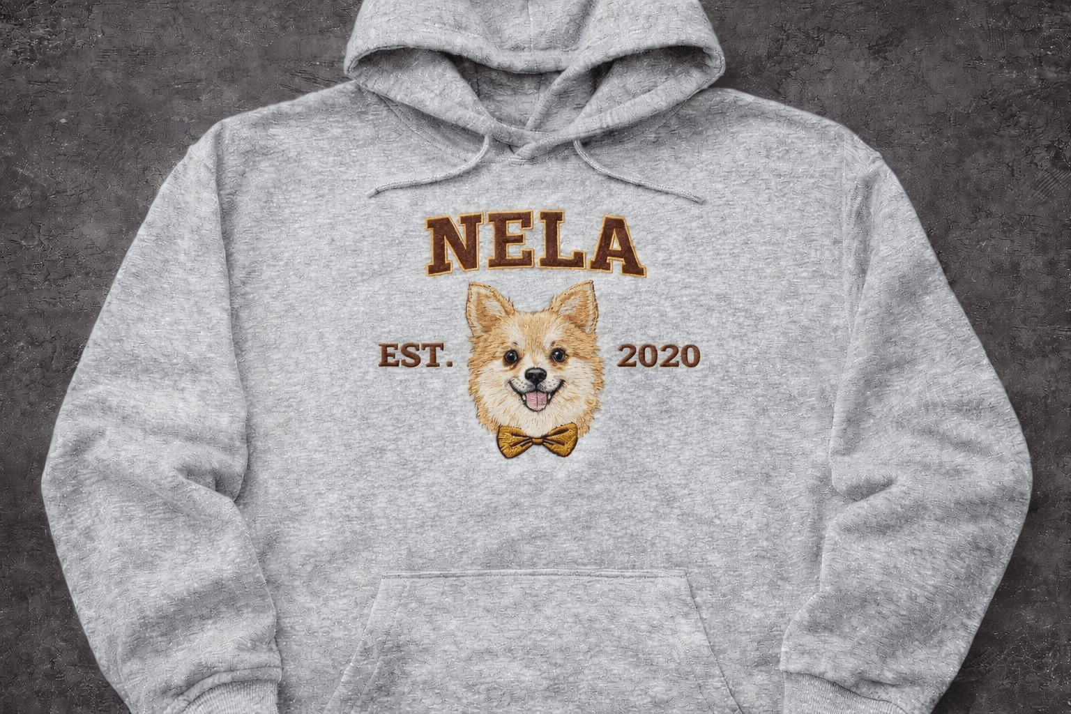 Bluza uniwersytecka z haftem pupila – personalizowana ze zdjęcia