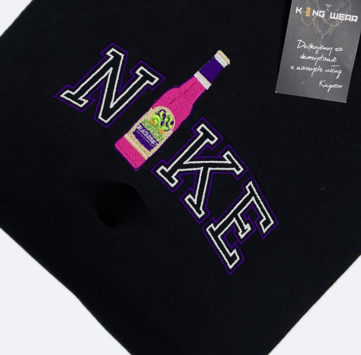 Bluza z kapturem haftowana somersby blackberry