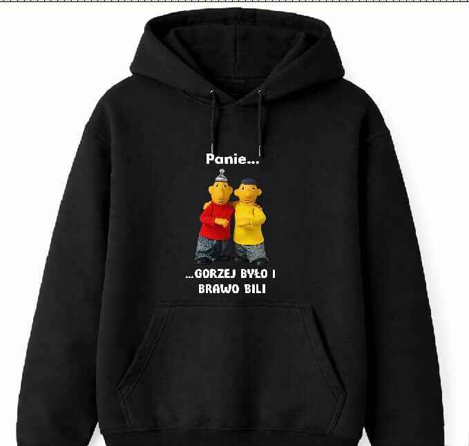 Bluza z nadrukiem „Panie… Gorzej było i brawo bili” – Pat i Mat