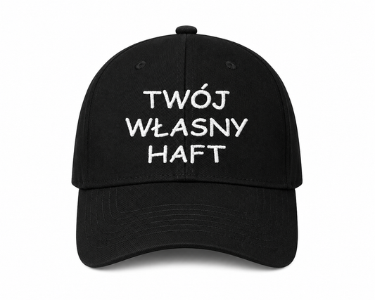 Czapka z haftem własnego tekstu – personalizowana | 100% bawełna | Unisex | Regulowana